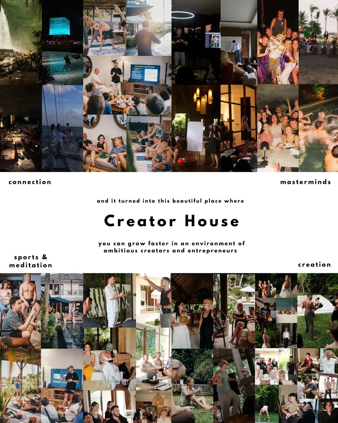 Creator House founder on location in Bali - organizing entrepreneur and creator mastermind retreat