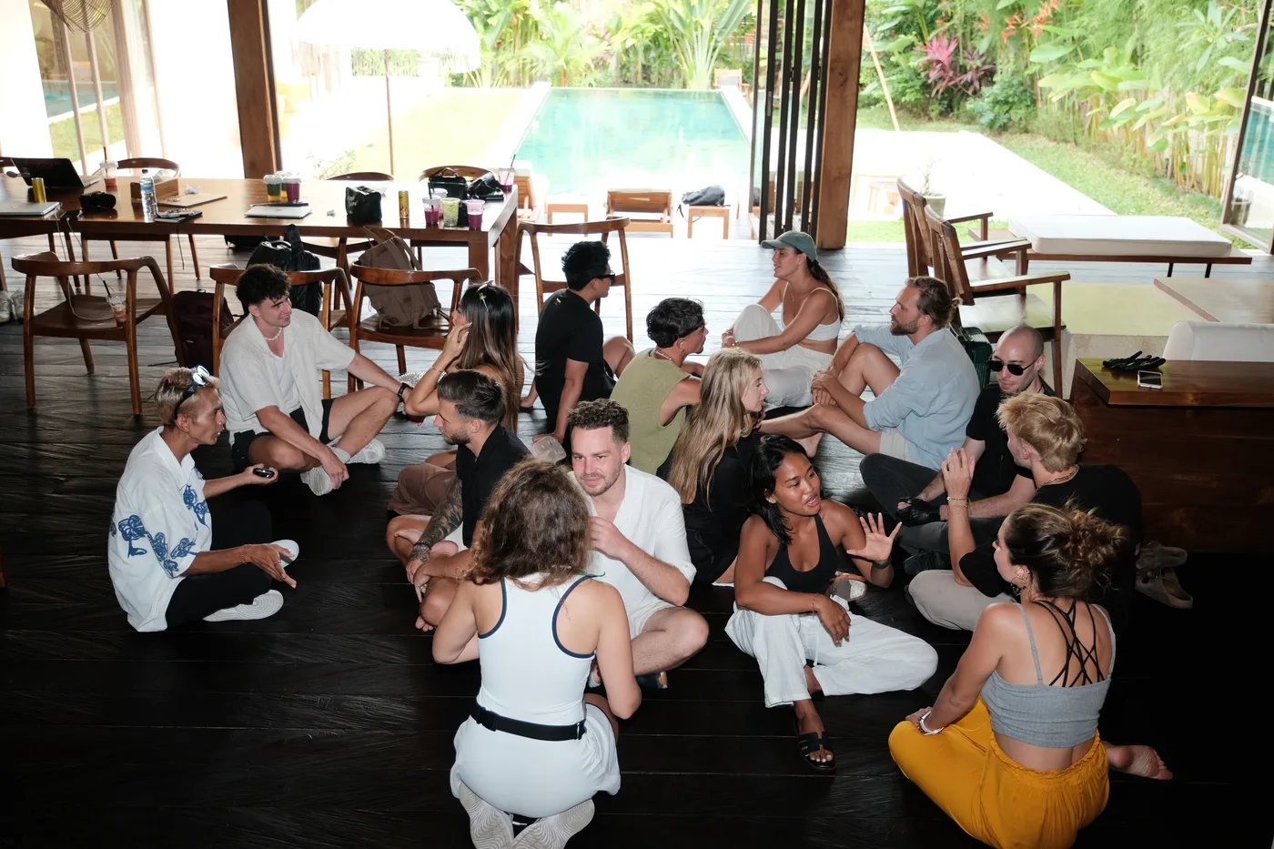 Group conversation at Creator House
